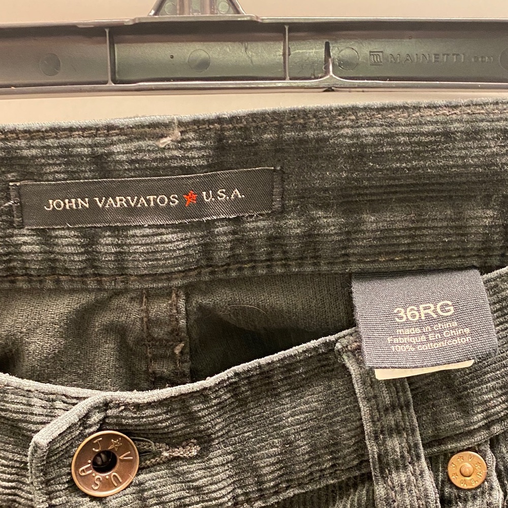 John Varvatos Dark Charcoal and Navy - 36RG - Relaxed Jeans- light corduroy - Picture 3 of 6